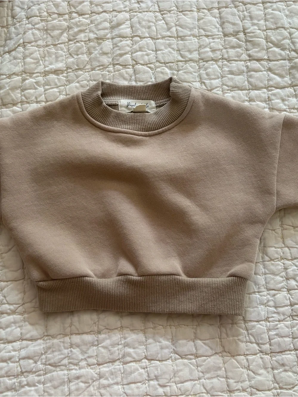 Purely Little Baby Neutral Tan Sweatshirt & Jogger Set